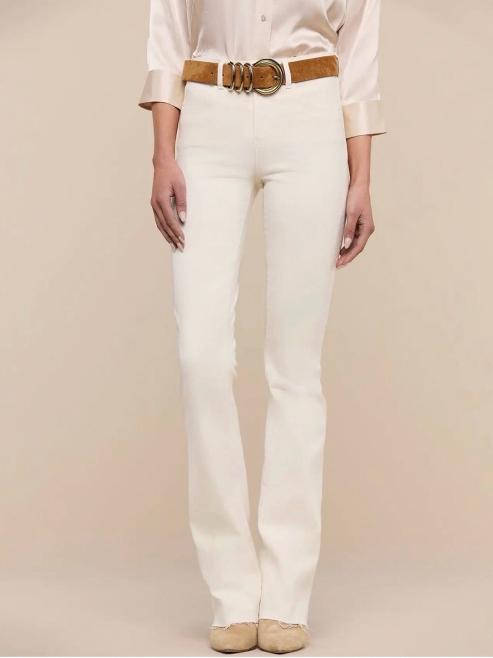 L'AGENCE RUTH STRAIGHT-LEG JEAN vintage white 31